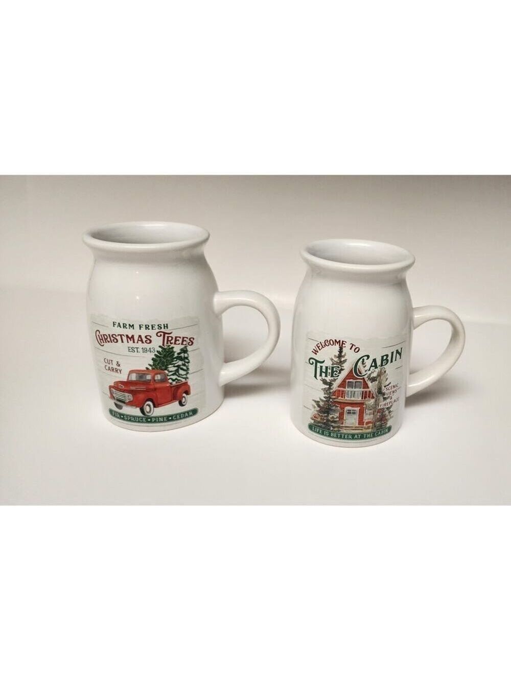 ANASTASIA SWEETS WINTER "CHRISTMAS TREE/ WELCOME TO THE CABIN"  MUG SET
